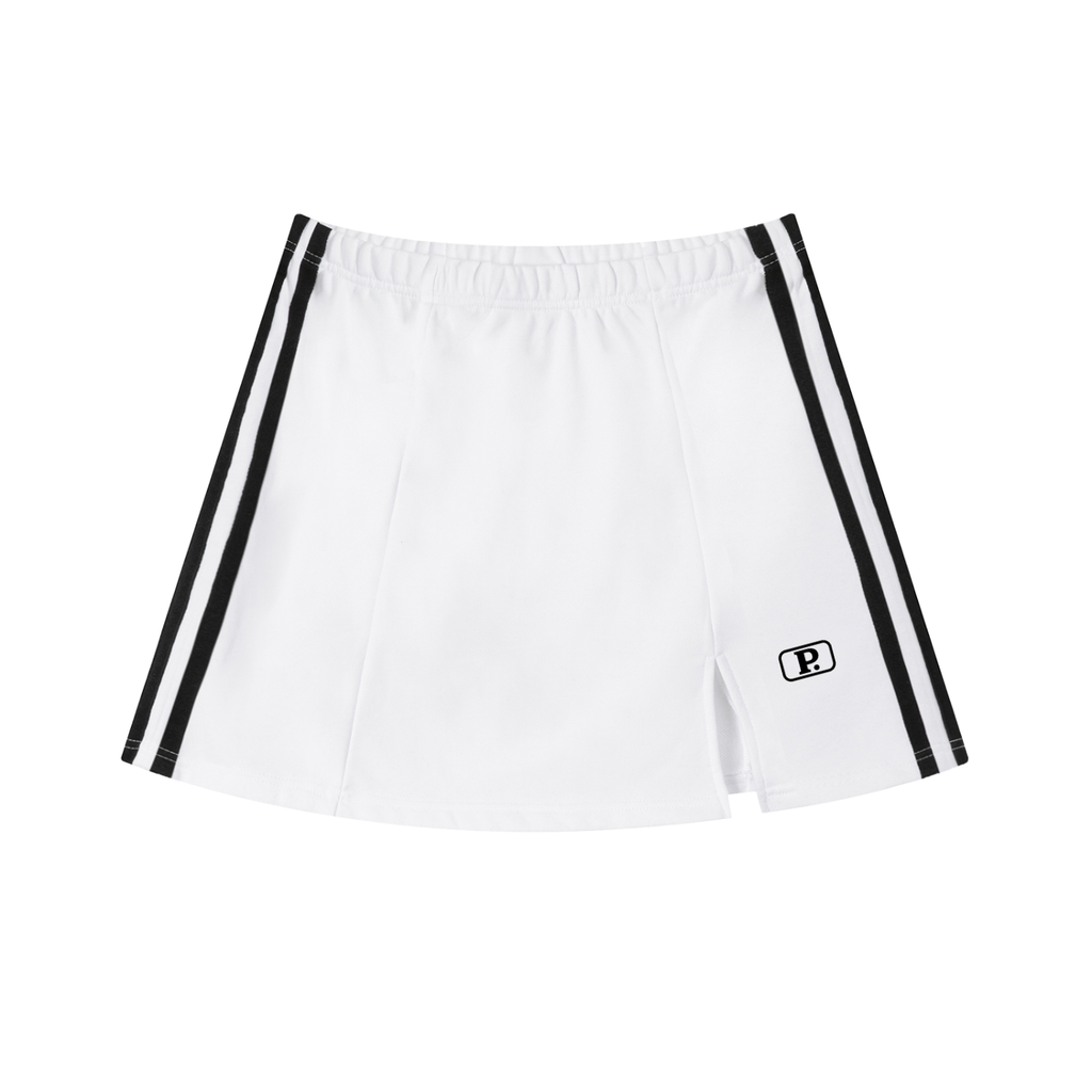 Possible Golf Striped Slit Skirt