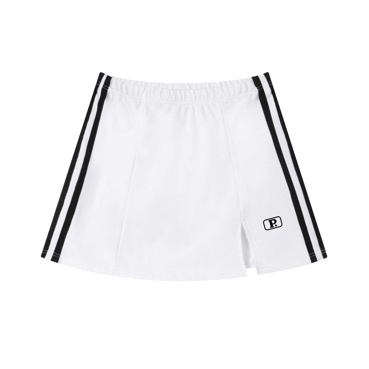 Possible Golf Striped Slit Skirt