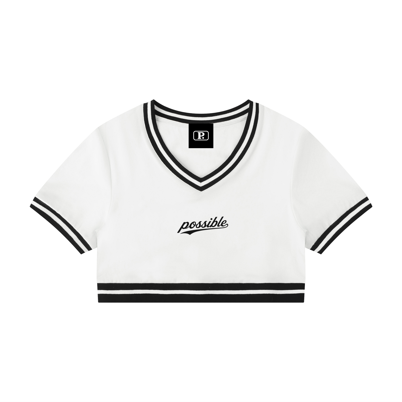 Possible Golf V-Neck Crop Tee