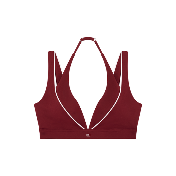 Possible Golf Haltered Neck Striped Bra
