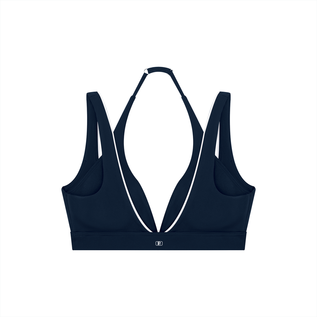 Possible Golf Haltered Neck Striped Bra