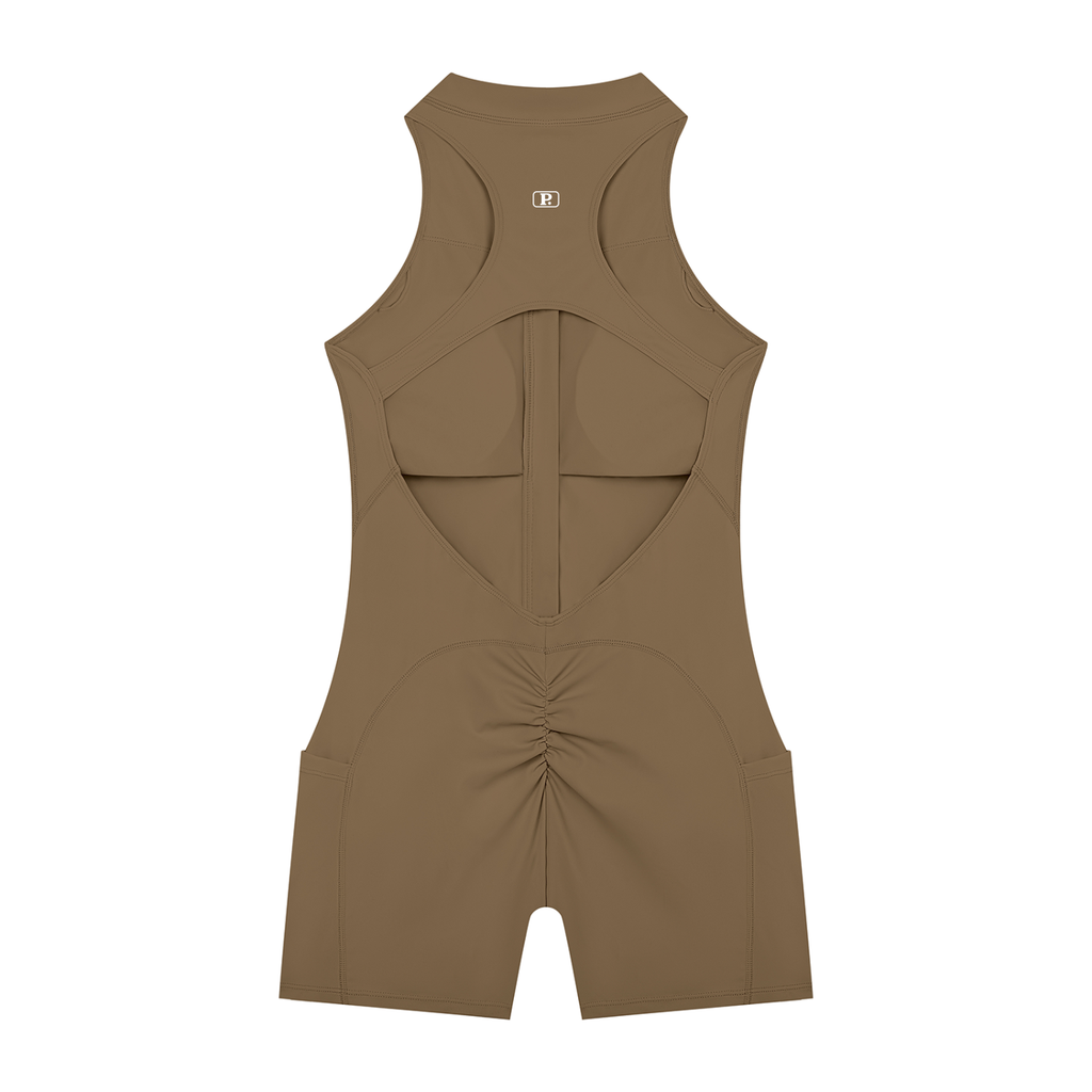 Women’s Half-Zip Yoga Romper
