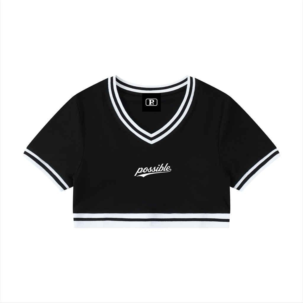 Possible Golf V-Neck Crop Tee