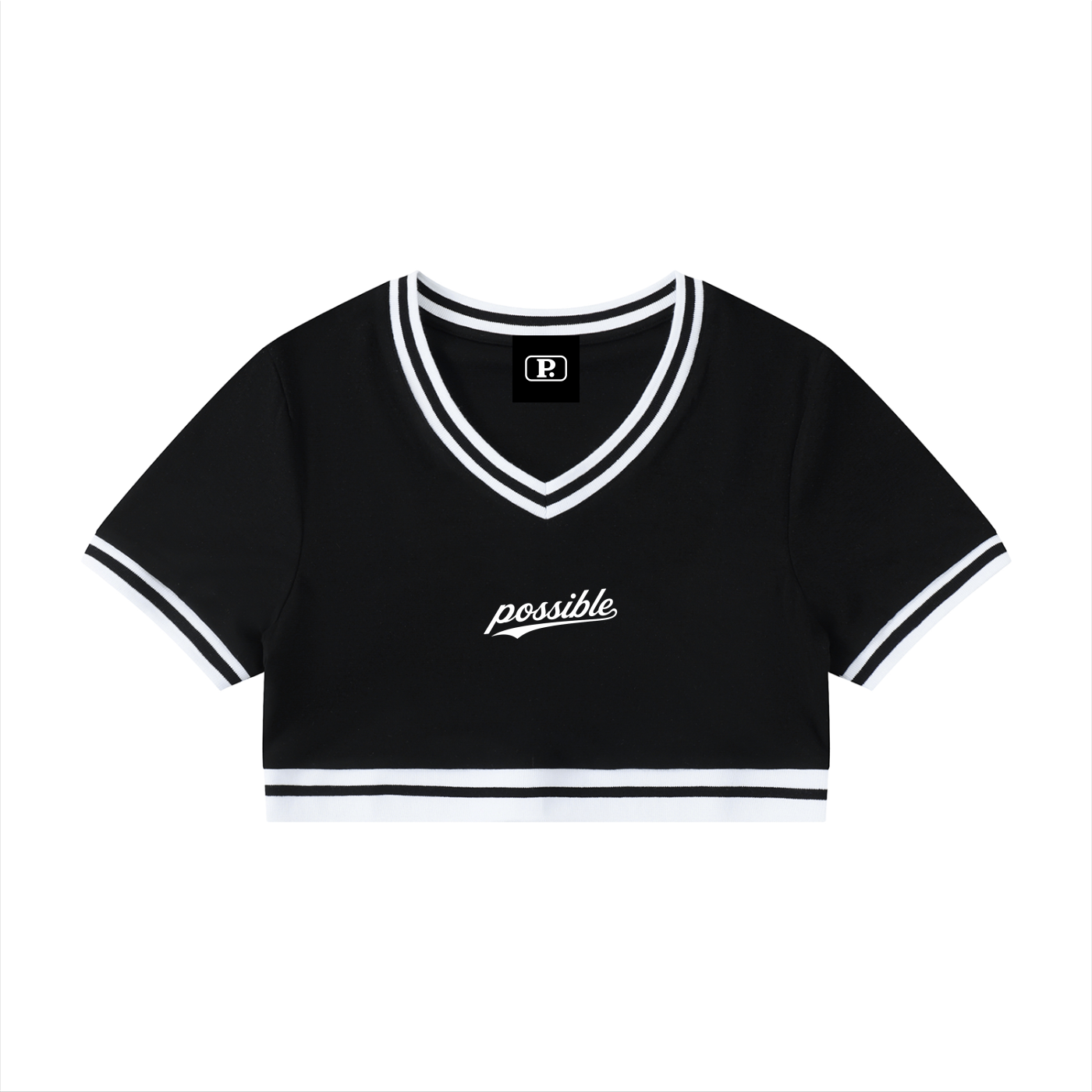 Possible Golf V-Neck Crop Tee
