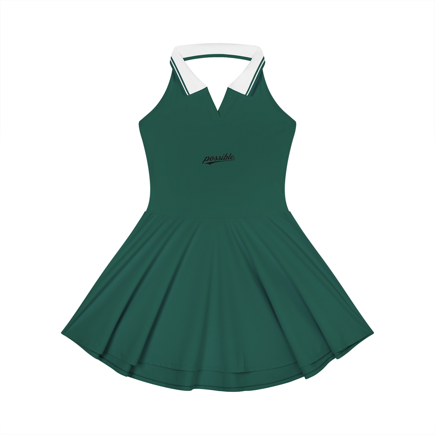 Possible Golf Collard Haltered A-Line Golf Dress