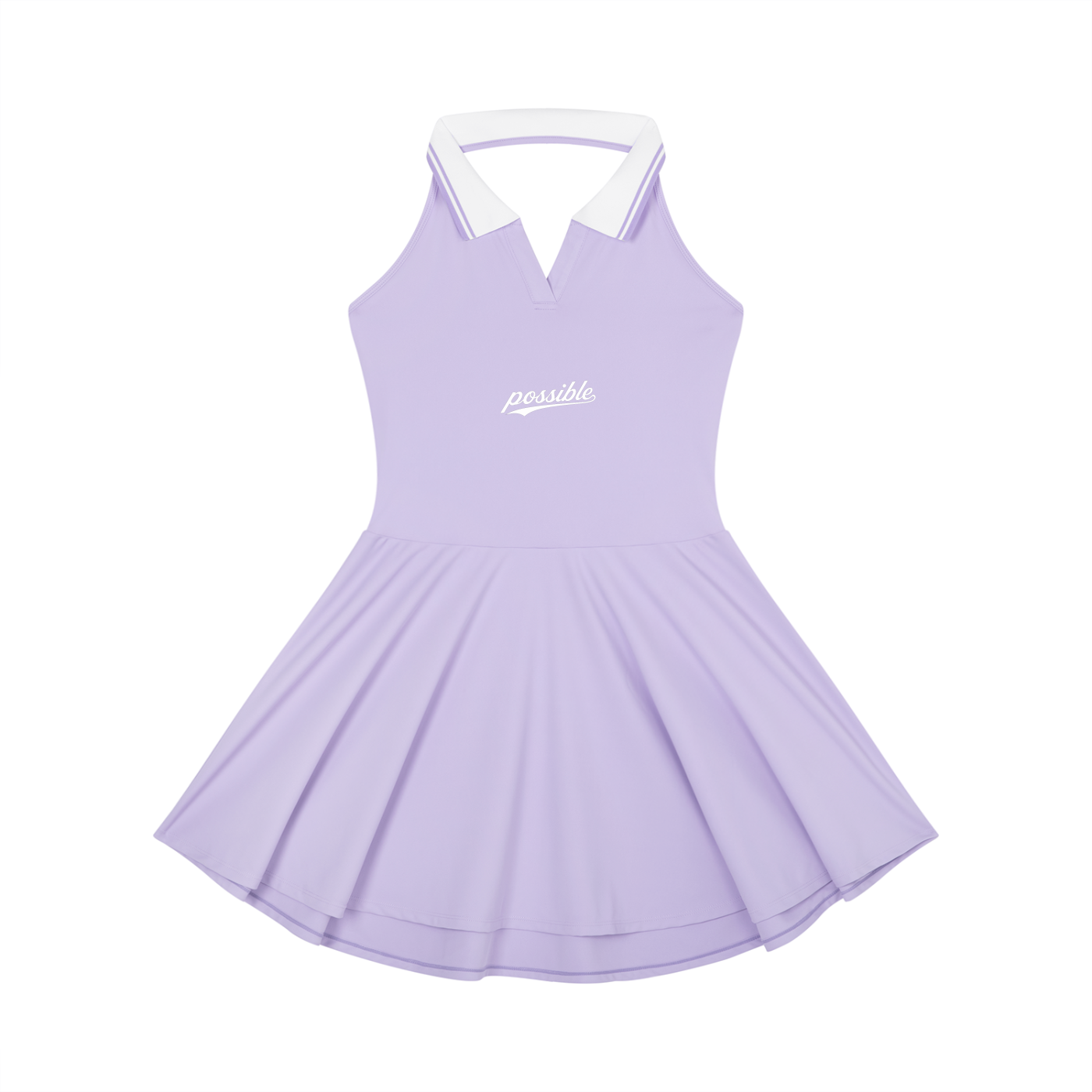 Possible Golf Collard Haltered A-Line Golf Dress