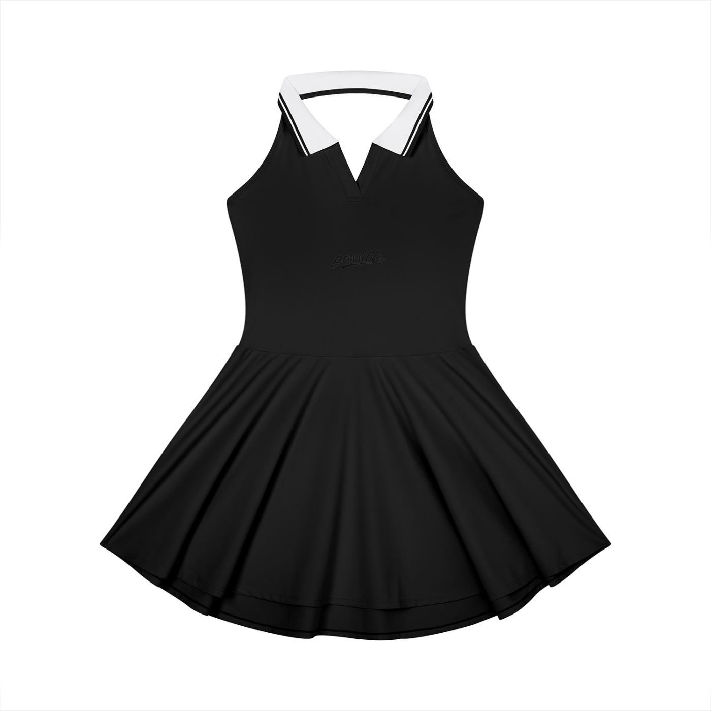 Possible Golf Collard Haltered A-Line Golf Dress
