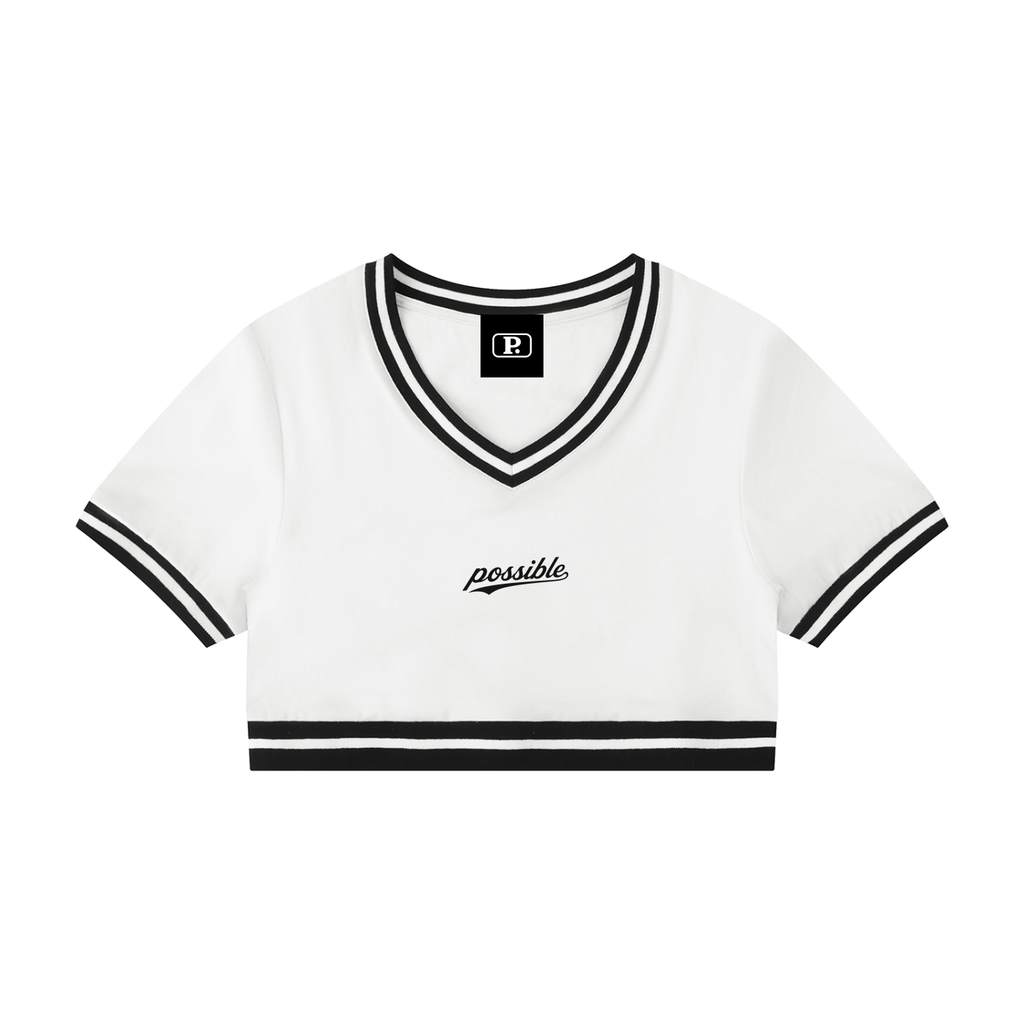 Possible Golf V-Neck Crop Tee