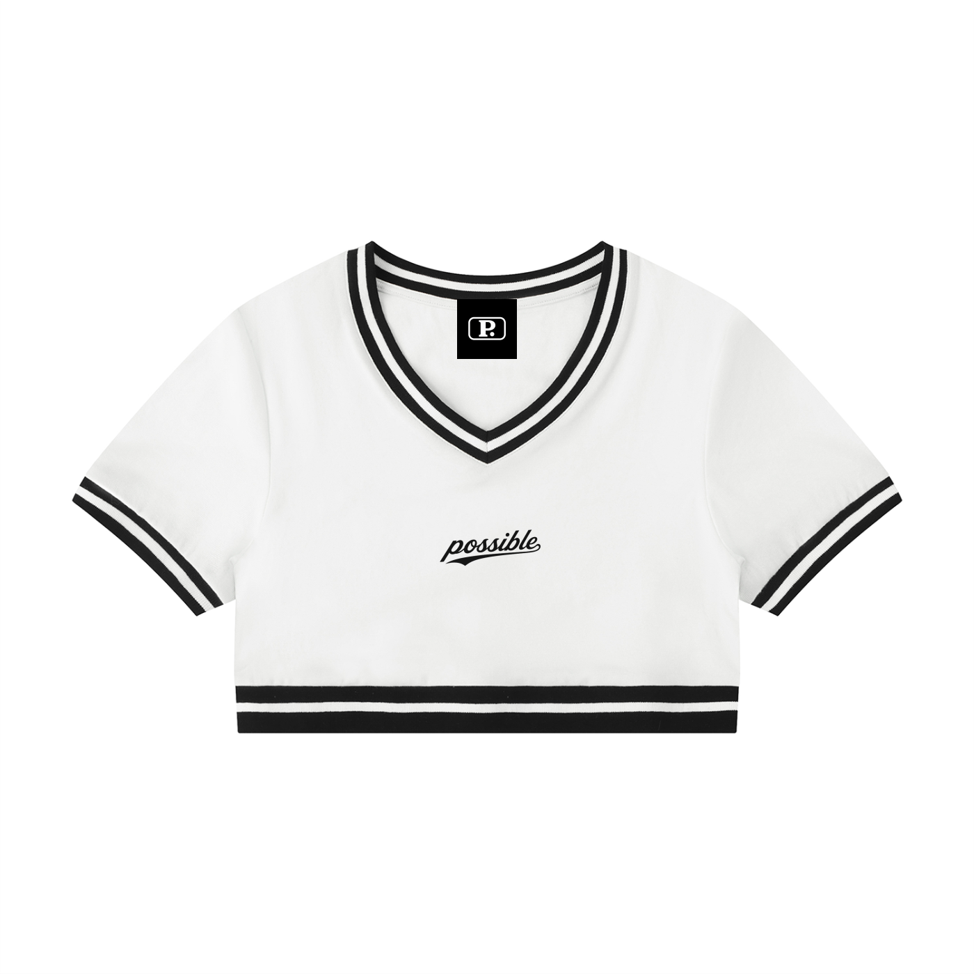 Possible Golf V-Neck Crop Tee