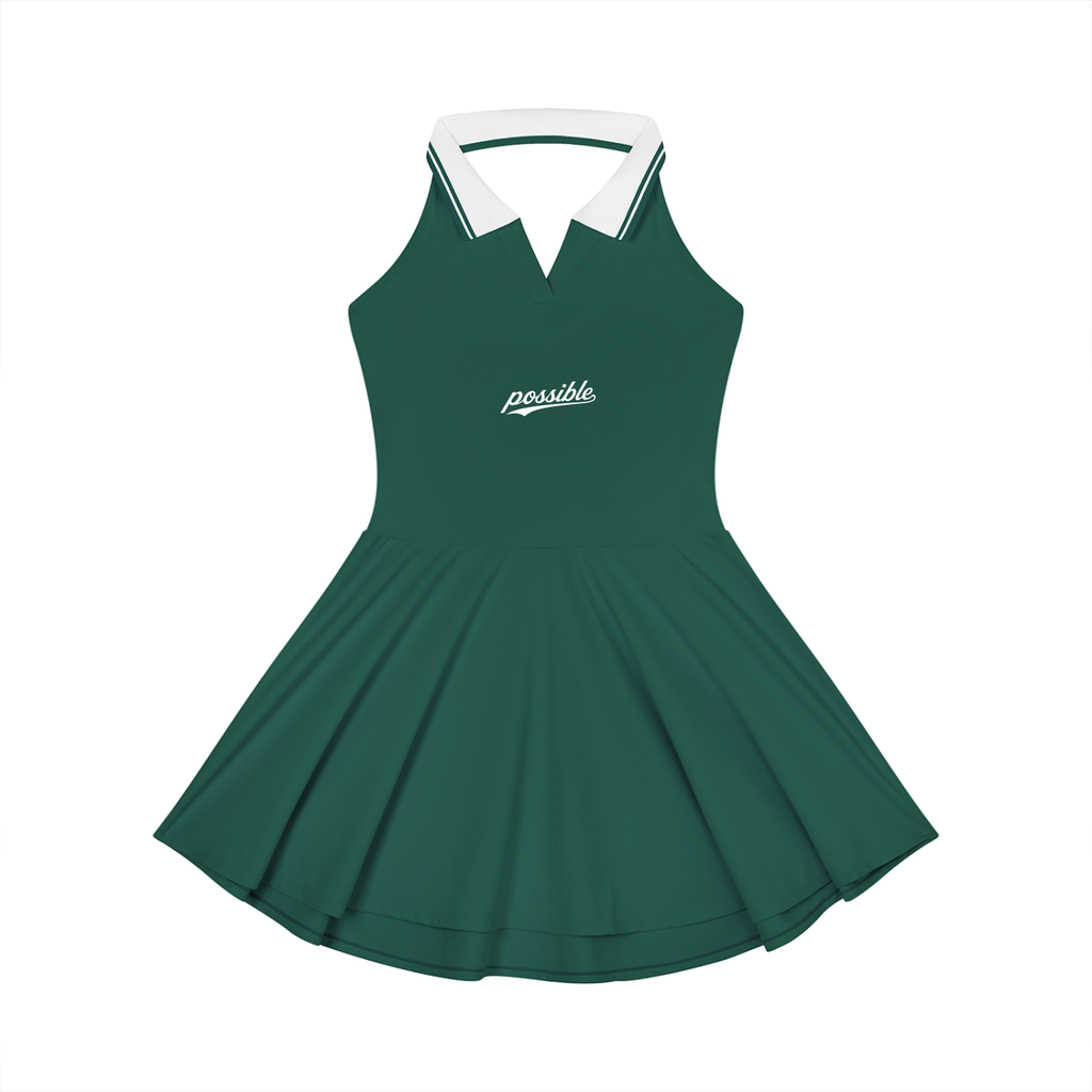 Possible Golf Collard Haltered A-Line Golf Dress