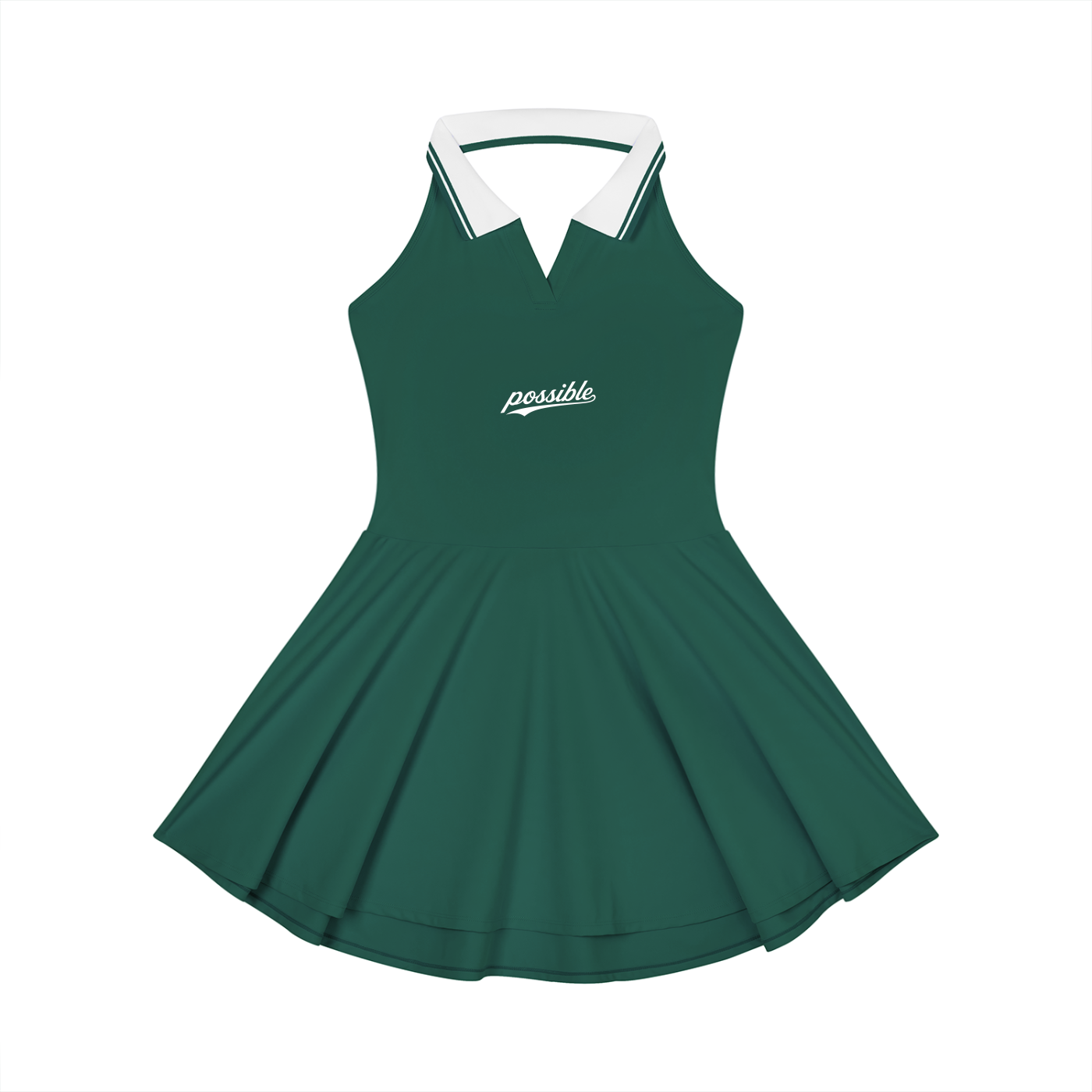 Possible Golf Collard Haltered A-Line Golf Dress