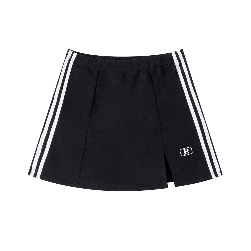 Possible Golf Striped Slit Skirt
