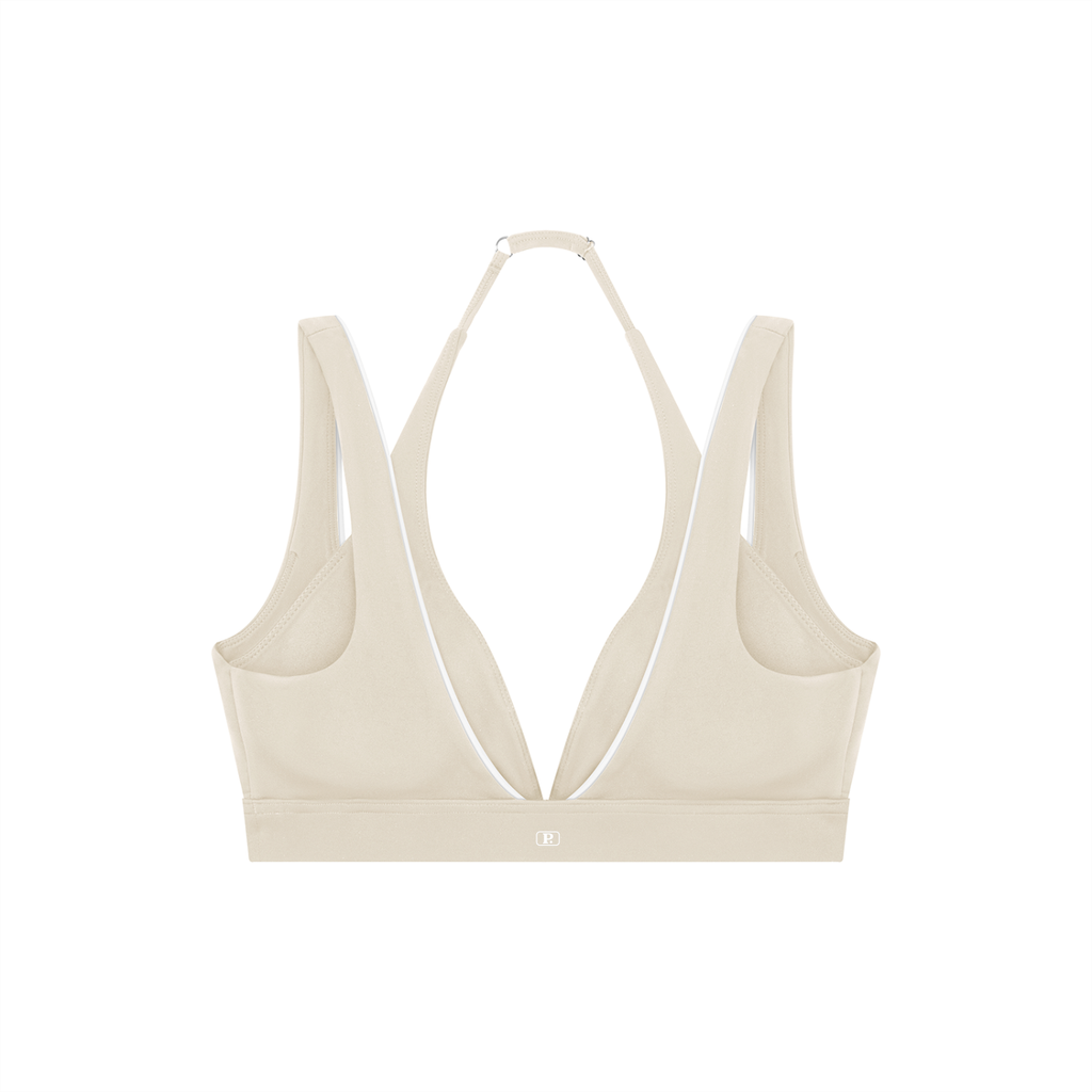 Possible Golf Haltered Neck Striped Bra