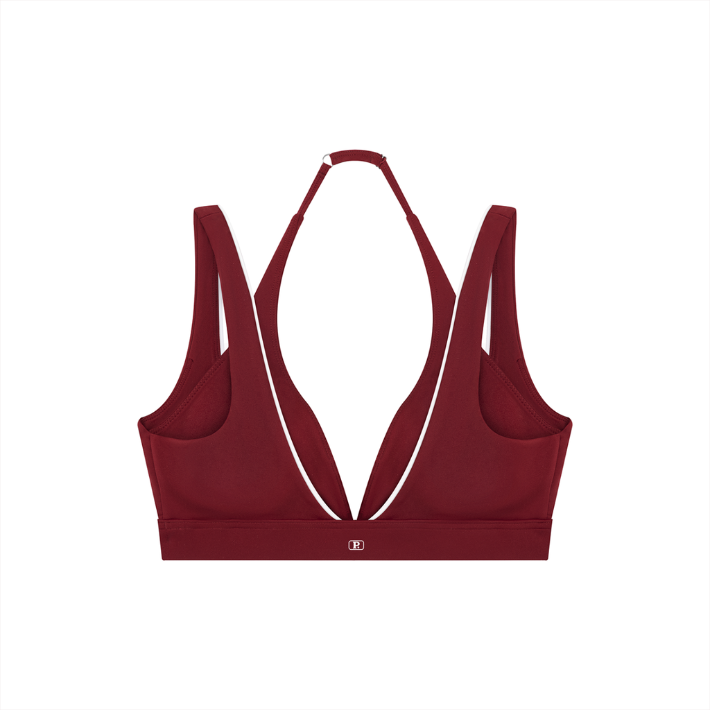 Possible Golf Haltered Neck Striped Bra