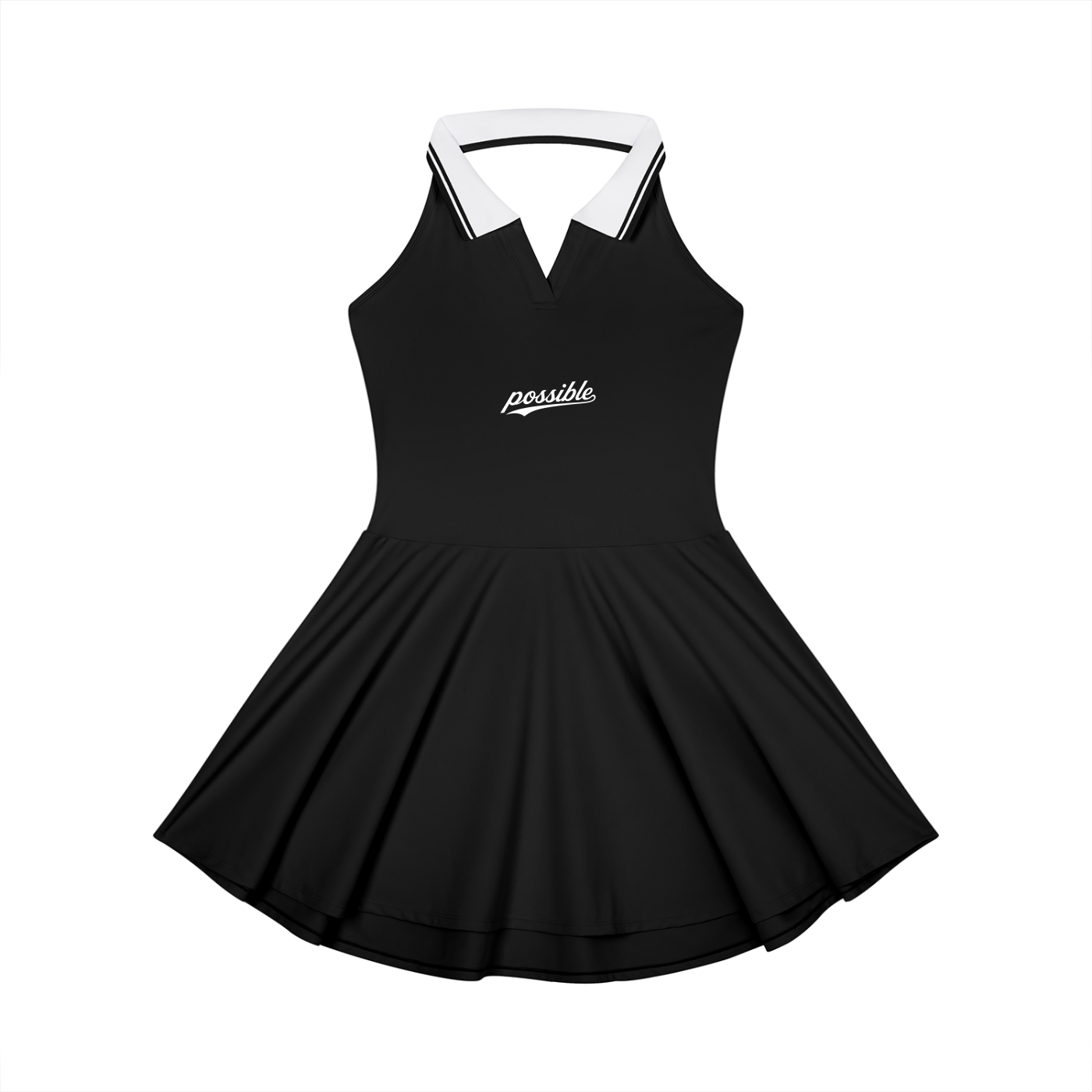 Possible Golf Collard Haltered A-Line Golf Dress